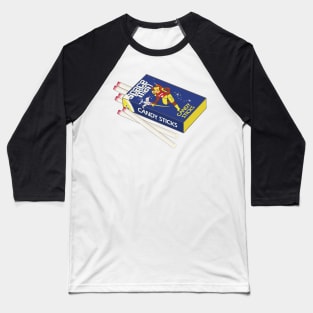 Spaceman Candy Sticks Digital Illustration Baseball T-Shirt